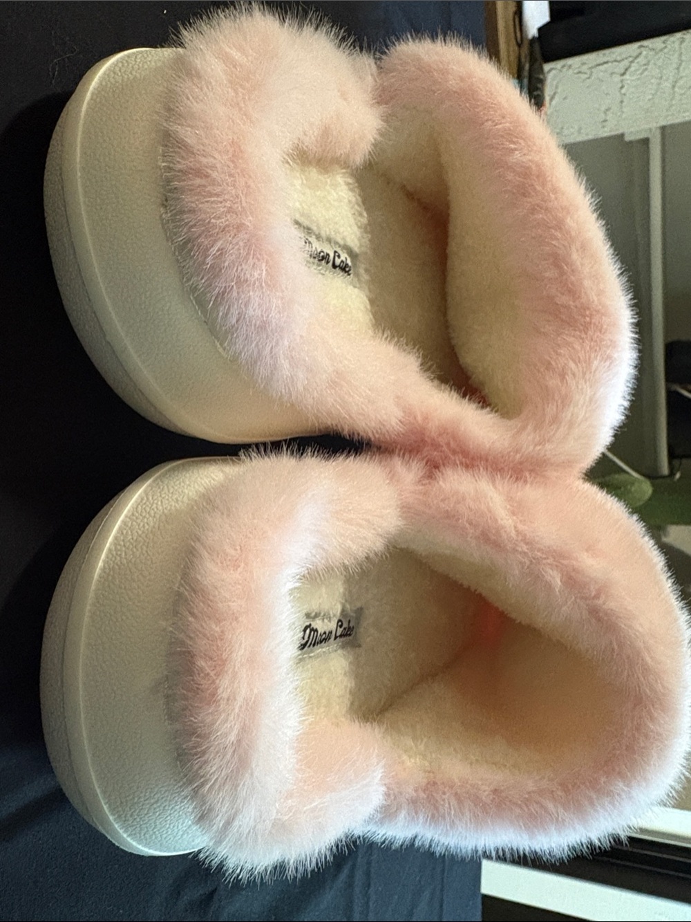 Pink Plush Bunny Slippers for Women - Picture 9 of 9
